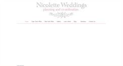 Desktop Screenshot of nicoletteweddings.co.za