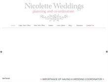 Tablet Screenshot of nicoletteweddings.co.za